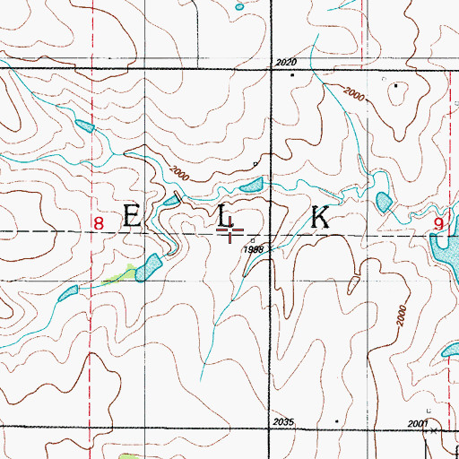 Topographic Map of Township of Elk, OK
