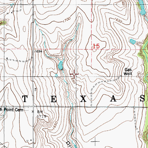 Topographic Map of Township of Texas, OK