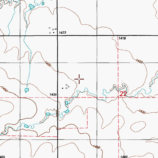 Topographic Map of Township of Banner, OK