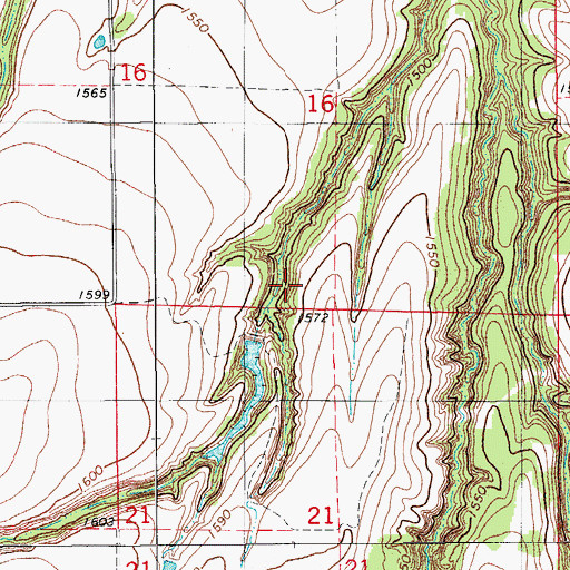 Topographic Map of Township of Waconda, OK