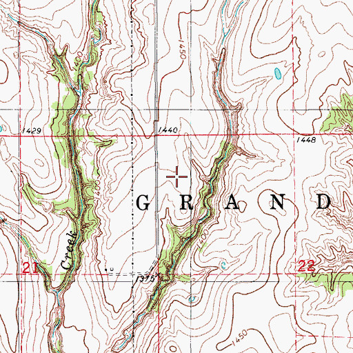 Topographic Map of Township of Grand View, OK