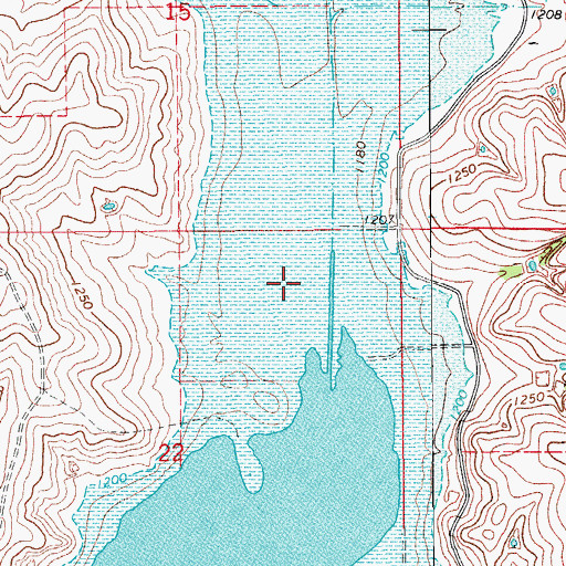 Topographic Map of Township of Lincoln, OK
