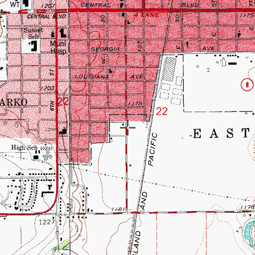Topographic Map of Township of East McKinley, OK