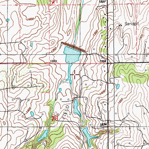 Topographic Map of Township of Tonkawa, OK