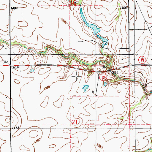 Topographic Map of Township of Doyle, OK