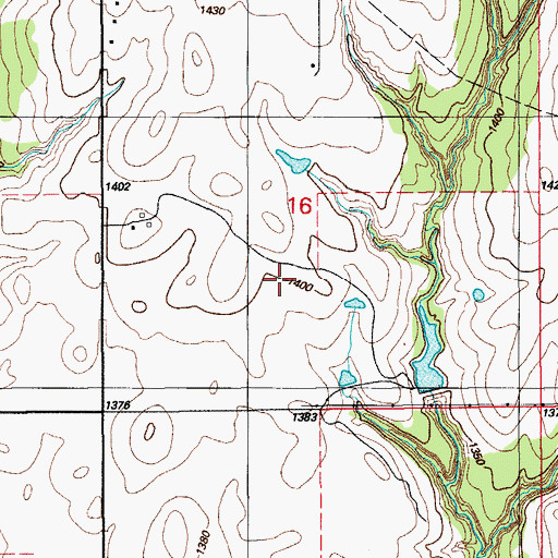 Topographic Map of Township of South Cement, OK