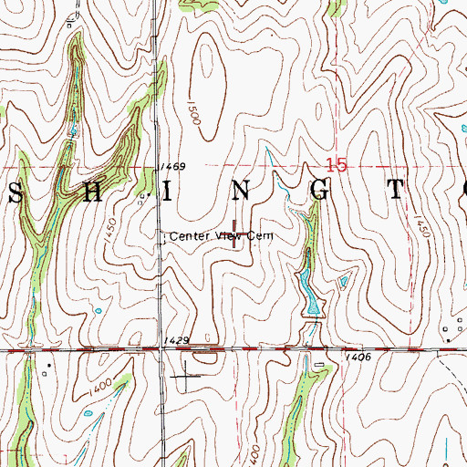 Topographic Map of Township of Washington, OK