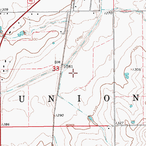 Topographic Map of Township of Union, OK