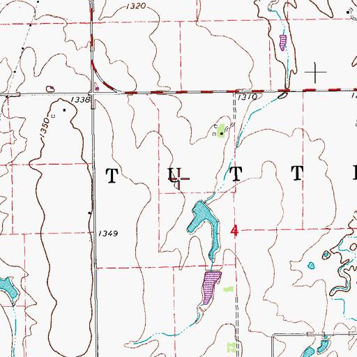 Topographic Map of Township of Tuttle, OK