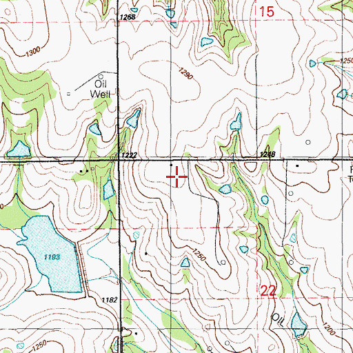 Topographic Map of Township of Chandler, OK