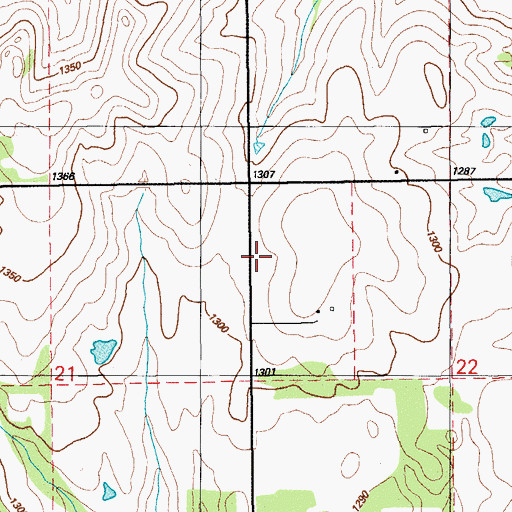 Topographic Map of Township of Starr, OK