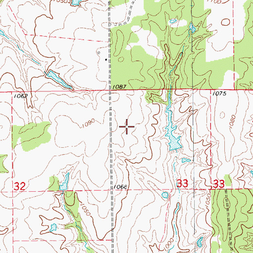 Topographic Map of Township of Loco, OK