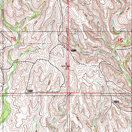 Topographic Map of Township of McMaster, OK