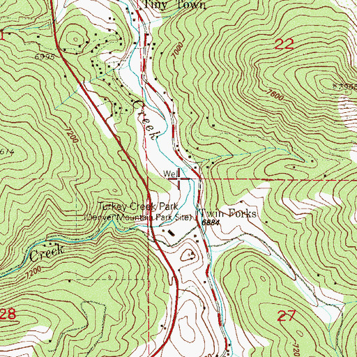 Topographic Map of North Turkey Creek, CO