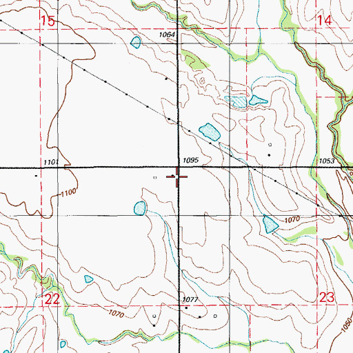 Topographic Map of Township of Hulen, OK