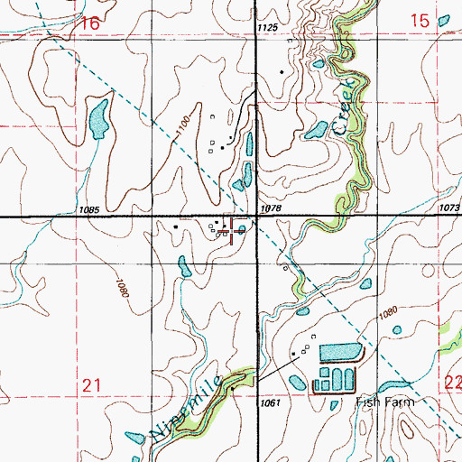Topographic Map of Township of Lincoln, OK