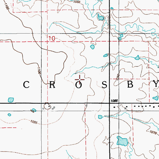 Topographic Map of Township of Crosby, OK
