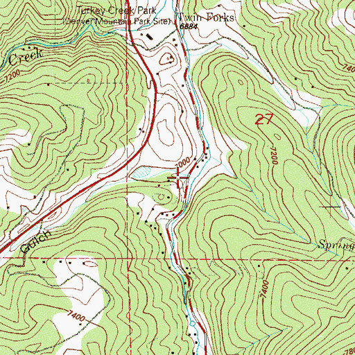 Topographic Map of Iowa Gulch, CO