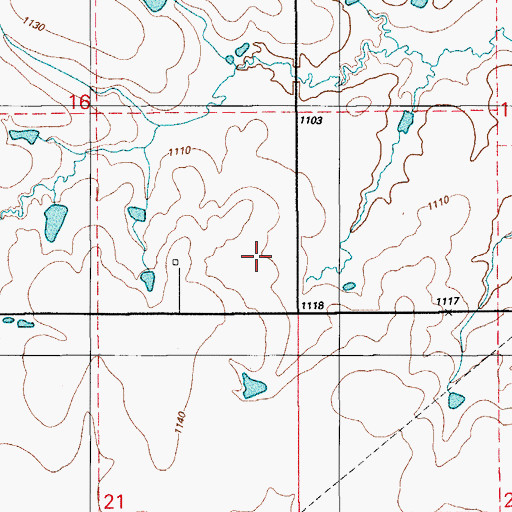 Topographic Map of Township of Lawrence, OK