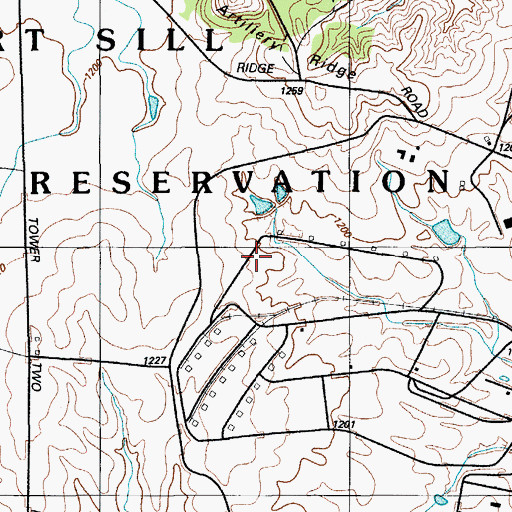 Topographic Map of Township of Lawton, OK