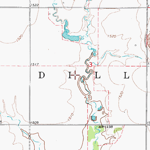 Topographic Map of Township of Dill, OK