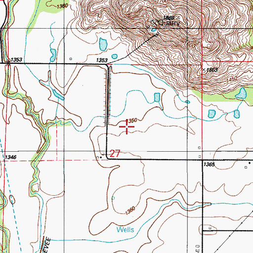 Topographic Map of Township of Mountain Park, OK