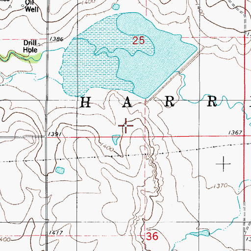 Topographic Map of Township of Harrison, OK