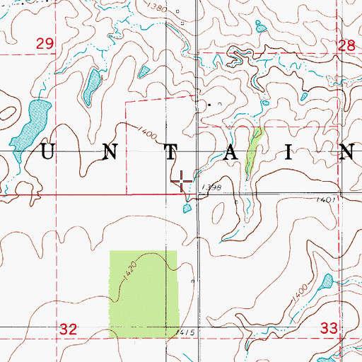 Topographic Map of Township of Mountain View, OK