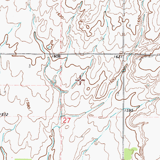 Topographic Map of Township of Tilley, OK