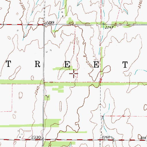 Topographic Map of Township of Streeter, OK