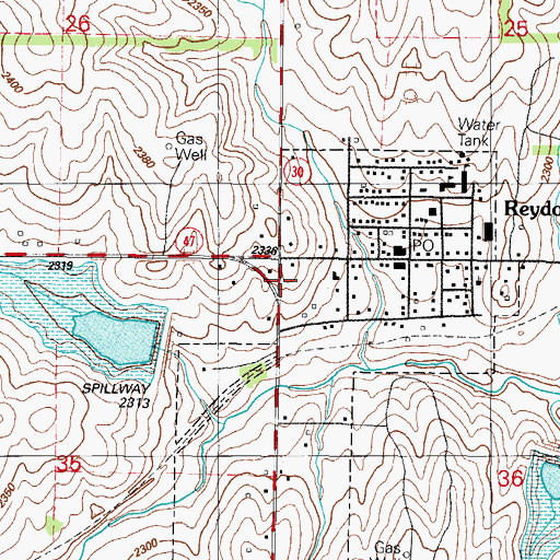 Topographic Map of Township of Bowman, OK