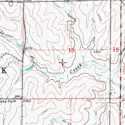Topographic Map of Township of Murdock, OK