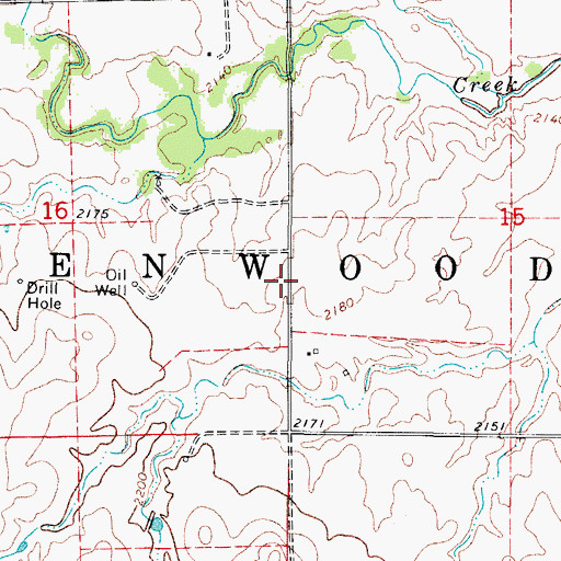 Topographic Map of Township of Greenwood, OK