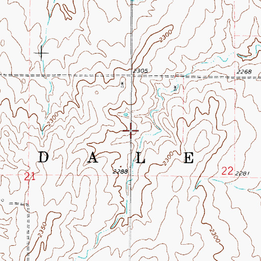 Topographic Map of Township of Dale, OK