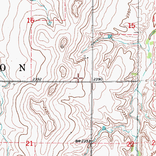 Topographic Map of Township of Sheldon, OK