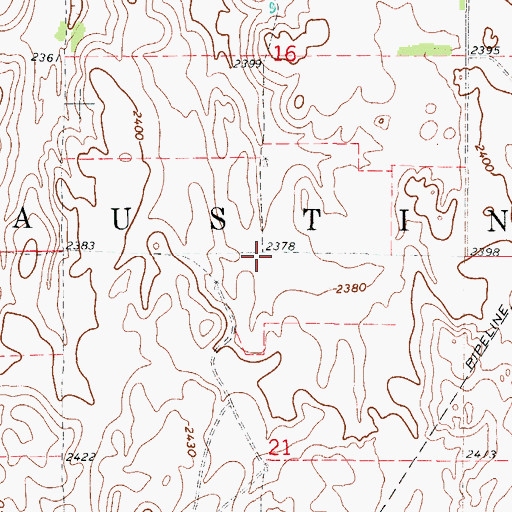 Topographic Map of Township of Austin, OK