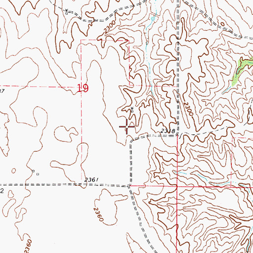 Topographic Map of Township of Parkman, OK