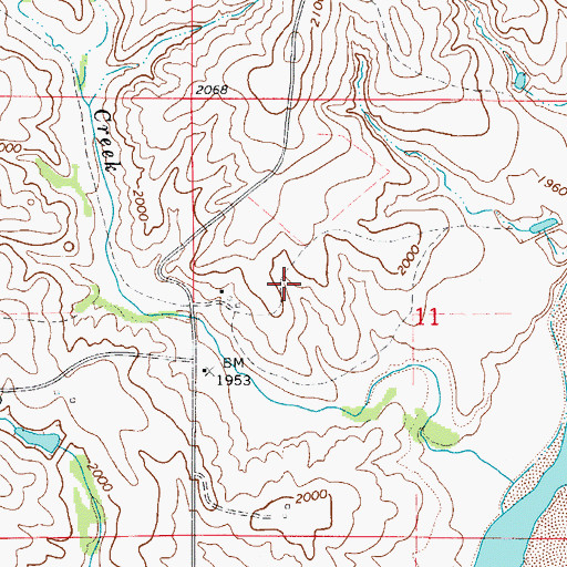 Topographic Map of Township of Rawdon, OK
