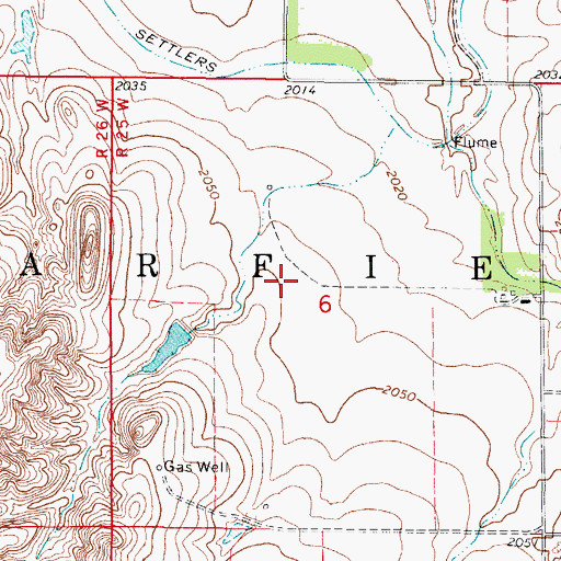 Topographic Map of Township of Garfield, OK