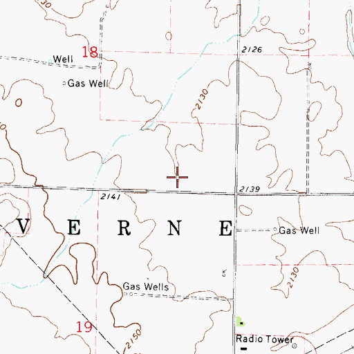 Topographic Map of Township of Laverne, OK