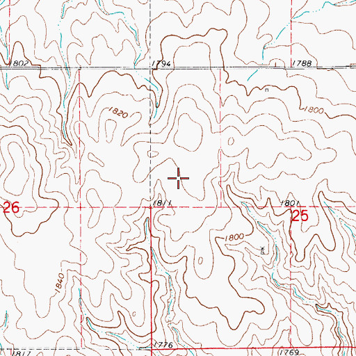 Topographic Map of Township of Good, OK