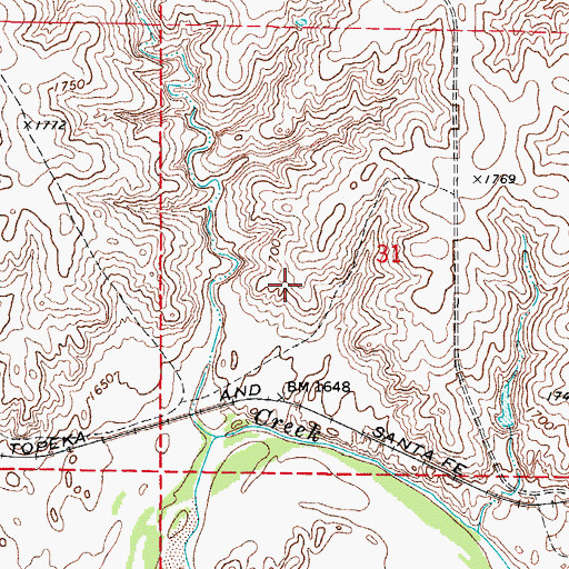 Topographic Map of Township of Saline, OK