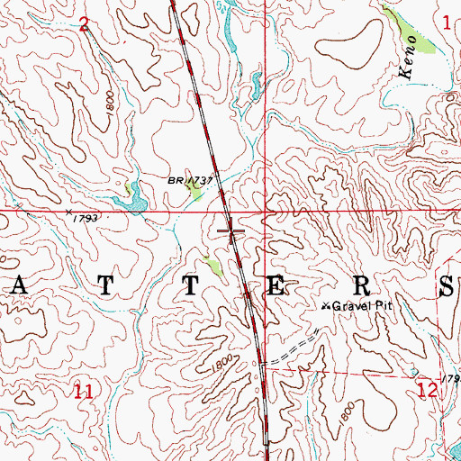 Topographic Map of Township of Patterson, OK