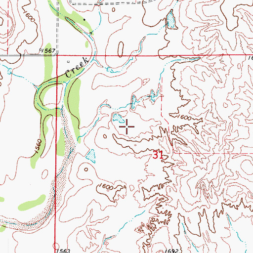 Topographic Map of Township of Penn, OK