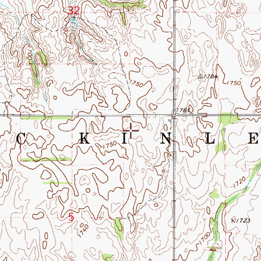 Topographic Map of Township of McKinley, OK