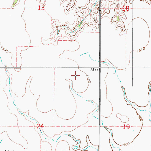 Topographic Map of Township of Alva, OK