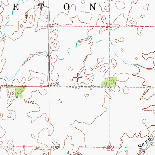 Topographic Map of Township of Hopeton, OK
