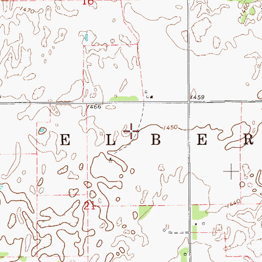 Topographic Map of Township of Elberta, OK