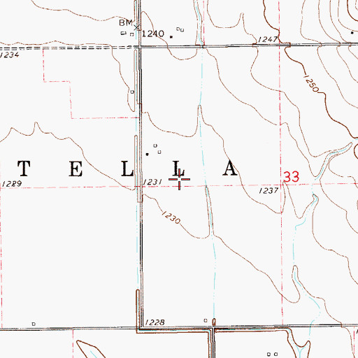 Topographic Map of Township of Stella, OK