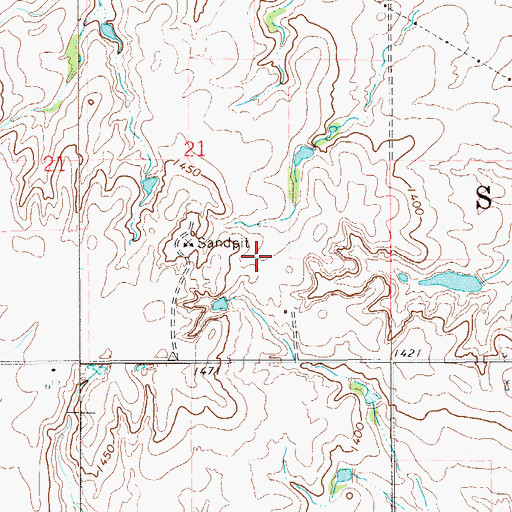 Topographic Map of Township of Spring, OK